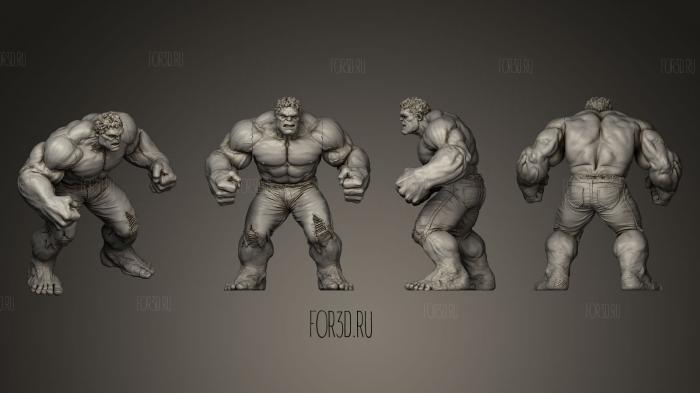 Hulk 3 stl model for CNC
